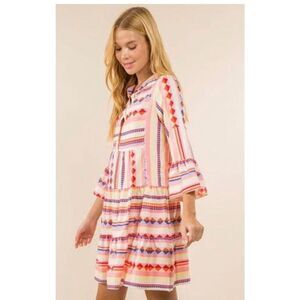 Collection Cezele Colorful baby doll dress, bohemian chic size M